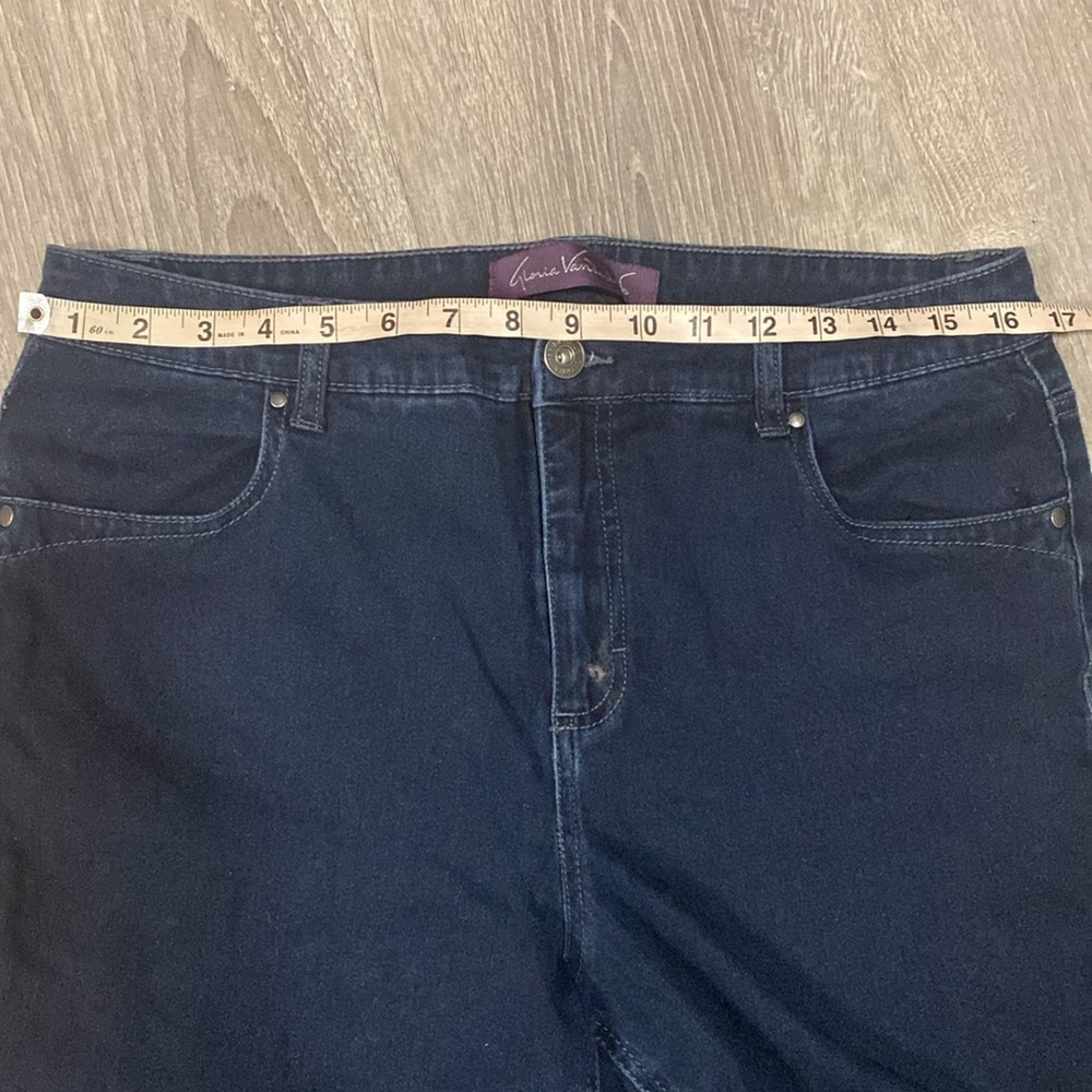 Gloria Vanderbilt Amanda Dark Wash Jeans Size 14 Stretch Straight Leg Denim - Picture 6 of 8